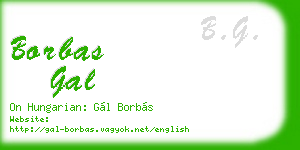 borbas gal business card