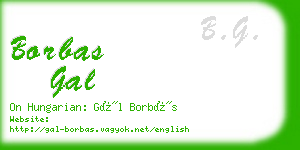 borbas gal business card